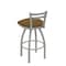 Holland Bar Stool Co 30" Low Back Swivel Bar Stool, Nickel Finish, Canter Saddle Seat 41130AN012 - alternate 3